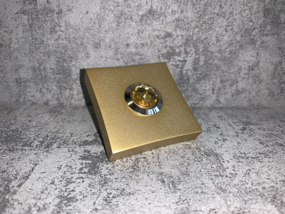 Кнопка Matte gold stone