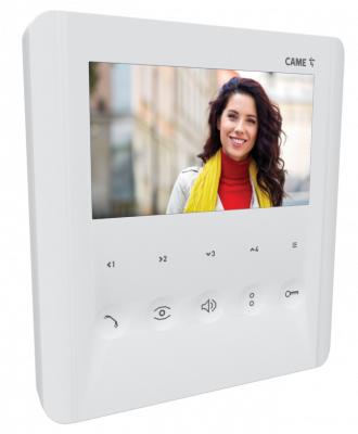PLX V IP - Абонентское видеоустройство hands-free с сенсорными клавишами для системы IP360, 5" ЖК-дисплеем, цвет белый, матовый 840CH-0190